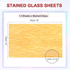 PATIKIL 4 x 6 Inch Transparent Stained Glass Sheets, 2 Sheets Mosaic Glass - Image 2