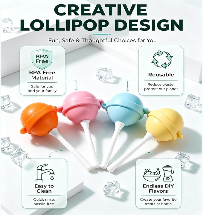 Silicone Lollipop Ice Cream Maker, Homemade Popsicle Molds, DIY Popsicle Maker - Image 6