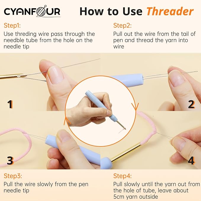 CYANFOUR Punch Needle Kit for Beginners, Highland Cow Punch Needle Kits Adults - Image 8