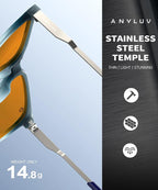 ANYLUV Blue Light Glasses for Men, Lightweight Computer Gaming Glasses - Image 5