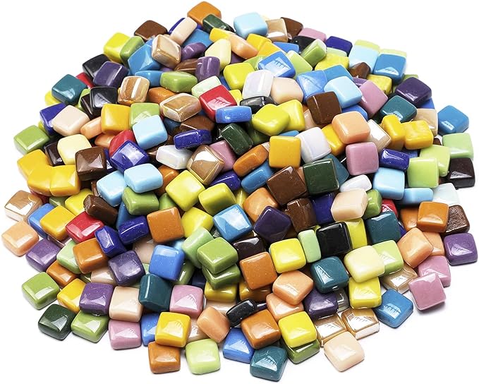 Lanyani 2 Pounds Vibrant Glass Mosaic Tiles by LanyaniArtGlassMosaics