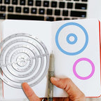 ORIGACH Stainless Steel Concentric Round Ruler Metal Circle and Curve Drafting - Image 5