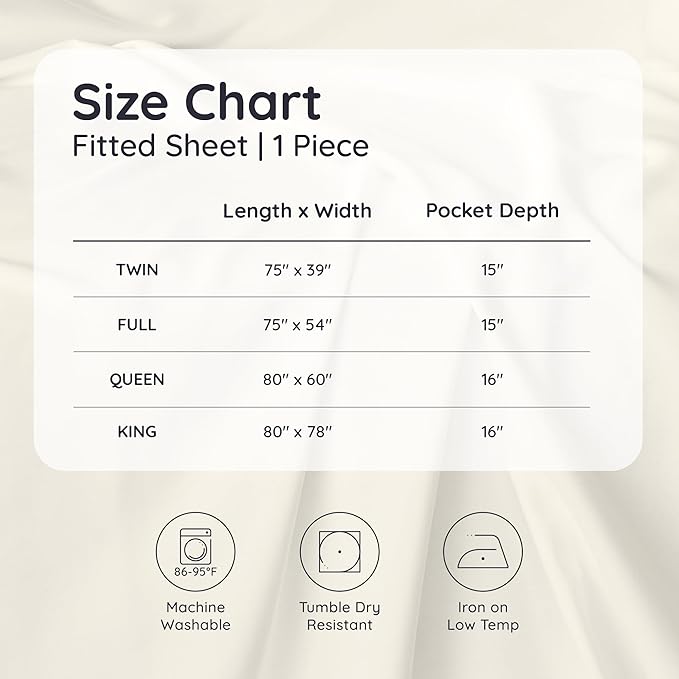 Bambaw 100% Viscose Derived from Bamboo Fitted Sheet, Cooling Fitted Sheet King - Image 8