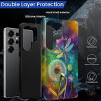 for Samsung Galaxy S25 Ultra Case, Dragonfly Dandelion Colorful Pattern Glossy - Image 3