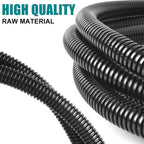 ALLWIN 10ft-1/4 10ft-3/8 10ft-1/2 Black Split Wire Loom Tubing Wire Conduit - Image 5