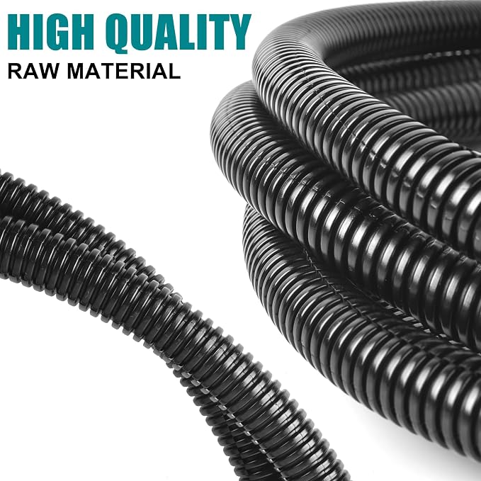 ALLWIN 10ft-1/4 10ft-3/8 10ft-1/2 Black Split Wire Loom Tubing Wire Conduit - Image 5