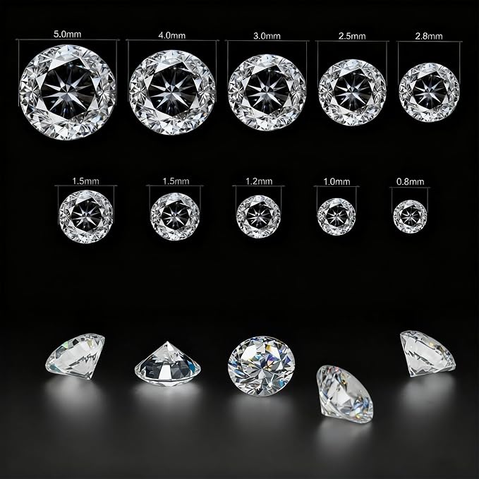 Cubic Zirconia Gemstones - 4mm 1000pcs crystal dimond Bulk Round Machine-Cut - Image 2