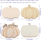 48PCS Unfinished Wood Pumpkin Cutouts - Image 2