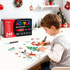 240 Colors Acrylic Paint Markers Set, Soft Flexible Brush Markers - Image 6