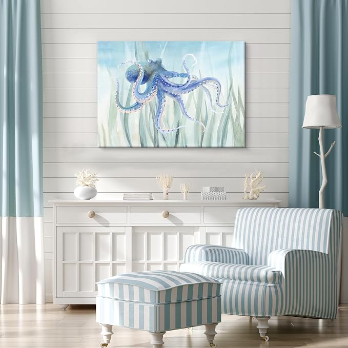 Ocean Wall Decor Octopus Canvas Wall Art - Image 4