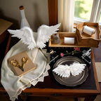 1 Pc White Mini White Angel Feather Wings Doll Feather Wings Photography Props - Image 5