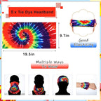 MTLEE 24 Pcs Hippie Costume Set Accessories Includes Peace Sign Necklaces Tie - Image 3