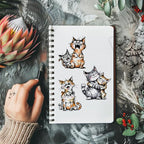GLOBLELAND Cat Friend Clear Stamps Funny Cat Silicone Stamp Seals Cartoon Cat - Image 2