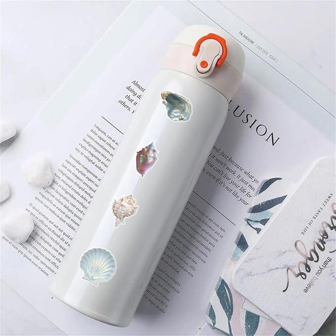 50PCS Sea Shell Stickers Aesthetic PET Transparent Conch Sticker Clamshell - Image 5