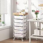 6 Drawer Rolling Cart for Craft Storage, Utility Drawer Organizer - Image 2