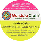 Mandala Crafts 10 Gauge Raspberry Anodized Aluminum Craft Wire, 32 FT | Colored - Image 3