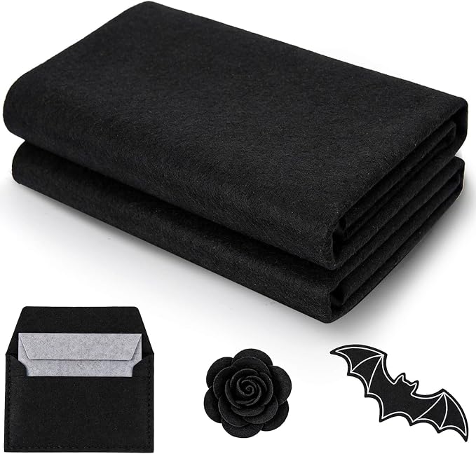 YOUEON 2 Pcs 36"x72" Large Black Felt Fabric by YOUEON