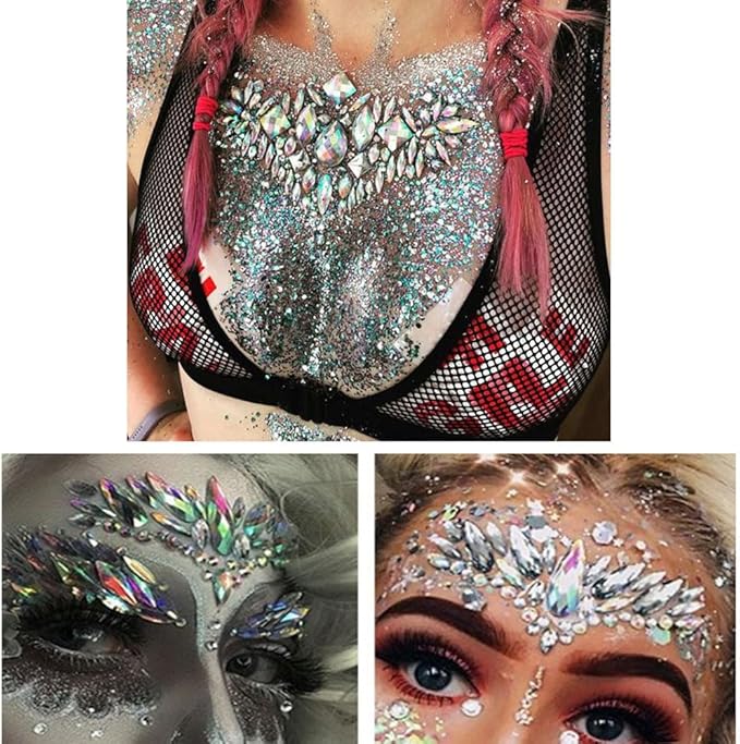 1000Pcs Crystal AB Horse Eye Rhinestones Glitter Gems Flatback Acrylic - Image 2