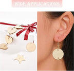180 pcs 3 Styles Heart Star Theme Unfinished Wood Cutout Charms Flat Round - Image 7