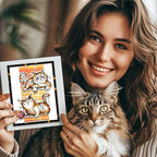 GLOBLELAND Cartoon Gift Cat Clear Stamps Yarn Cat Clear Stamps Pet Cat Silicone - Image 5