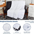 Weighted Blanket 7lbs Twin Size White 41"x60" Weighted Blankets Heavy Blanket - Image 4