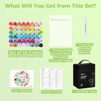 Ohuhu Alcohol Markers Brush& Chisel 48 Colors - Image 9