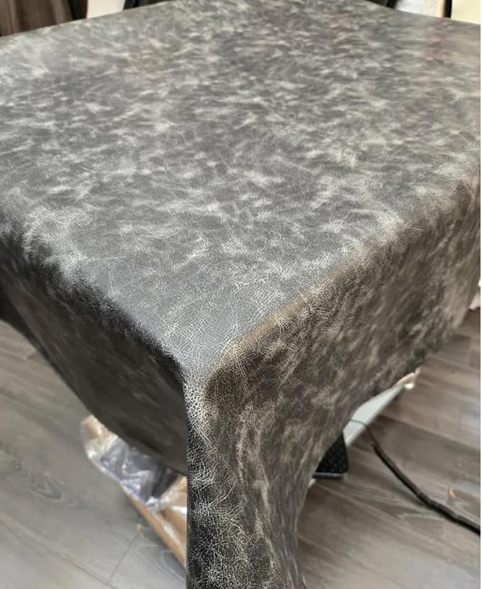 NAT Leathers | Gray 2 tone tumblegrain Calf Soft Faux Vegan Leather PU {Peta - Image 4