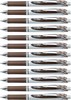 Pentel EnerGel RTX Retractable Liquid Gel Ink Pen, Medium line, Sepia Ink by PentelofAmerica