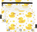 Cute Yellow Ducks Pencil Pouch for 3 Ring Binder, 2 Pack Waterproof Pencil Bags by BOENLE-WELCOMEYOURCOMING