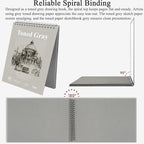 Fuxi Toned Gray Sketchbook 8.5x11, 60 Sheets Spiral Bound, Artist Sketch Pads - Image 4