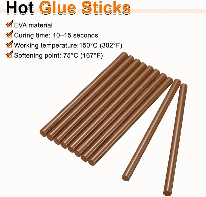 HARFINGTON 10pcs Hot Glue Sticks 0.43" Dia x 7.87" Long EVA Mini Hot Melt - Image 4