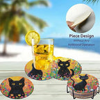 8 Pack Black Cat Diamond Art Coasters Kit for - Image 4