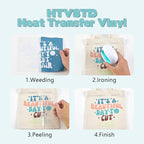 HTVSTD Deep Sea Blue Boho HTV Heat Transfer Vinyl 8pcs 12×10in | Dark Boho - Image 3