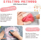 3.53oz Wool Roving: Needle Felting Wool White Roving Wool Felting Supplies Pure - Image 7