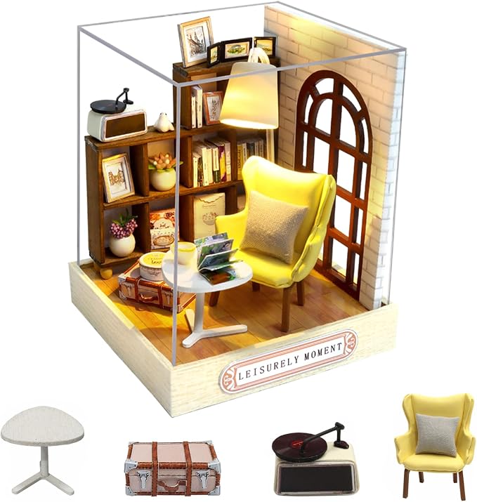 CUTEROOM DIY Doll House Miniature Furniture Wooden House Kit by CUTEROOM