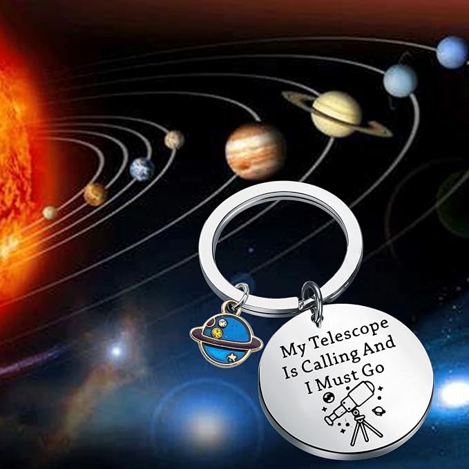 WSNANG Astronomy Gift Spacemen Gift Astronaut Keychain My Telescope Is Calling - Image 6