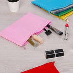 12 Pieces Cotton Canvas Makeup Bag, Blank DIY Craft Bag - Image 3