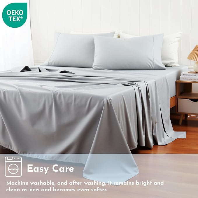 Cotton Flat Sheets Only, 600 TC 100% Cotton Flat Sheet Top Sheet Only, TwinXL - Image 8