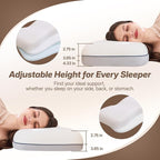 Cervical Neck Pillow for Neck & Shoulder Support, Adjustable Memory Foam Pillow - Image 4