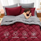 MUXHOMO 5 Pieces Twin XL Comforter Set, Reversible Bed in a Bag Twin XL Size - Image 6