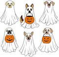 54Pcs Halloween Ghost Cutouts, Classroom Halloween Bulletin Board Paper Cutouts by PAIVSUN
