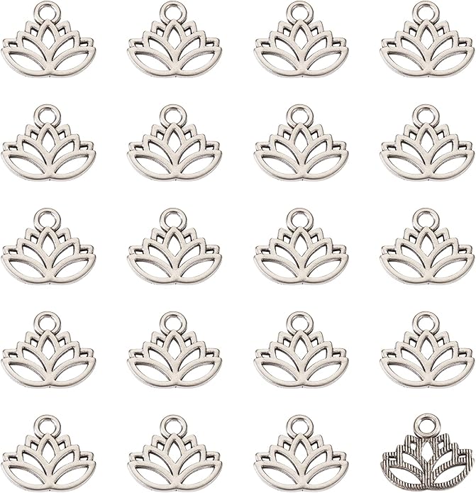 Craftdady Tibetan Style Antique Silver Alloy Pendants Cute Metal Dangle Charms by Craftdady