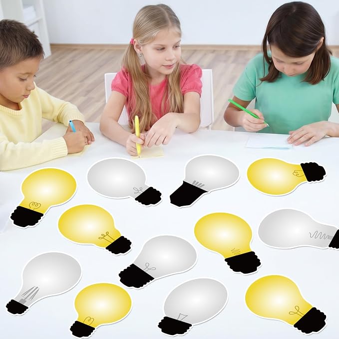 60PCS Classroom Light Bulb Cutouts Back to Schol Light Bulb Bulletin Board - Image 7