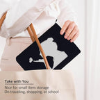 Koolmox Black Canvas Pouches Blank, 8x5 inch Plain Pencil Bag - Image 8