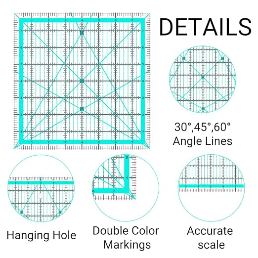 Quilting Rulers, 3 Square Quilting Ruler - Image 4