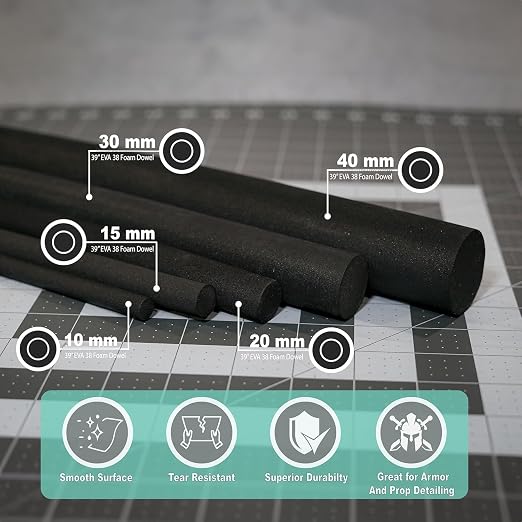 EVA Foam Dowels – Round Dowels Sold in 5 Sizes - Image 2