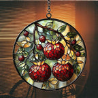 Cottage Pomegranate Acrylic Suncatcher Stained Glass Effect Window Car Hanging - Image 7