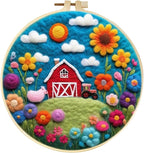 CaptainCrafts Needle Felting Kit, Wool Felt Supplies, Embroidery Hoops by CaptainCrafts