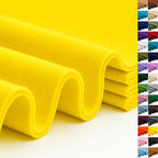 Bright Yellow Large Felt Fabric 36" x 36", 1.4 mm Soft Felt Sheet, Nonwoven by ZANEXIR