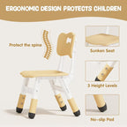 Brelley Height Adjustable Toddler Table and 4 Chairs Set, Graffiti Desktop - Image 5